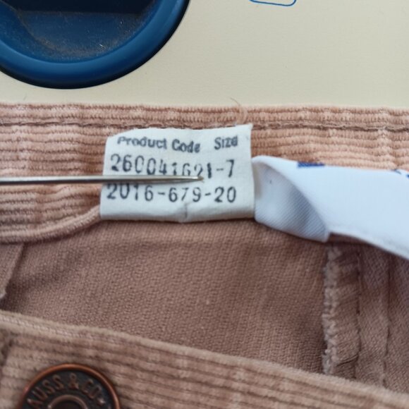 Sz 7 25x31 1970's Levis Vintage Corduroy Bellbottom Flare Jeans/Pants Beige - Picture 10 of 10